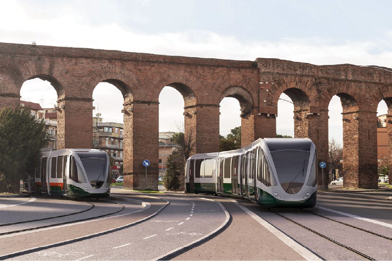 An artist's impression of the future Togliatti tramway. Roma Servizi per la Mobilitatà
