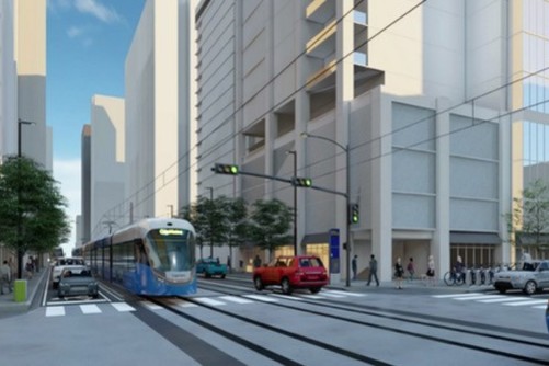 Planned light rail in Austin city centre. (Austin Transit Partnership