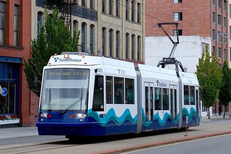 Tram on Tacoma streets
