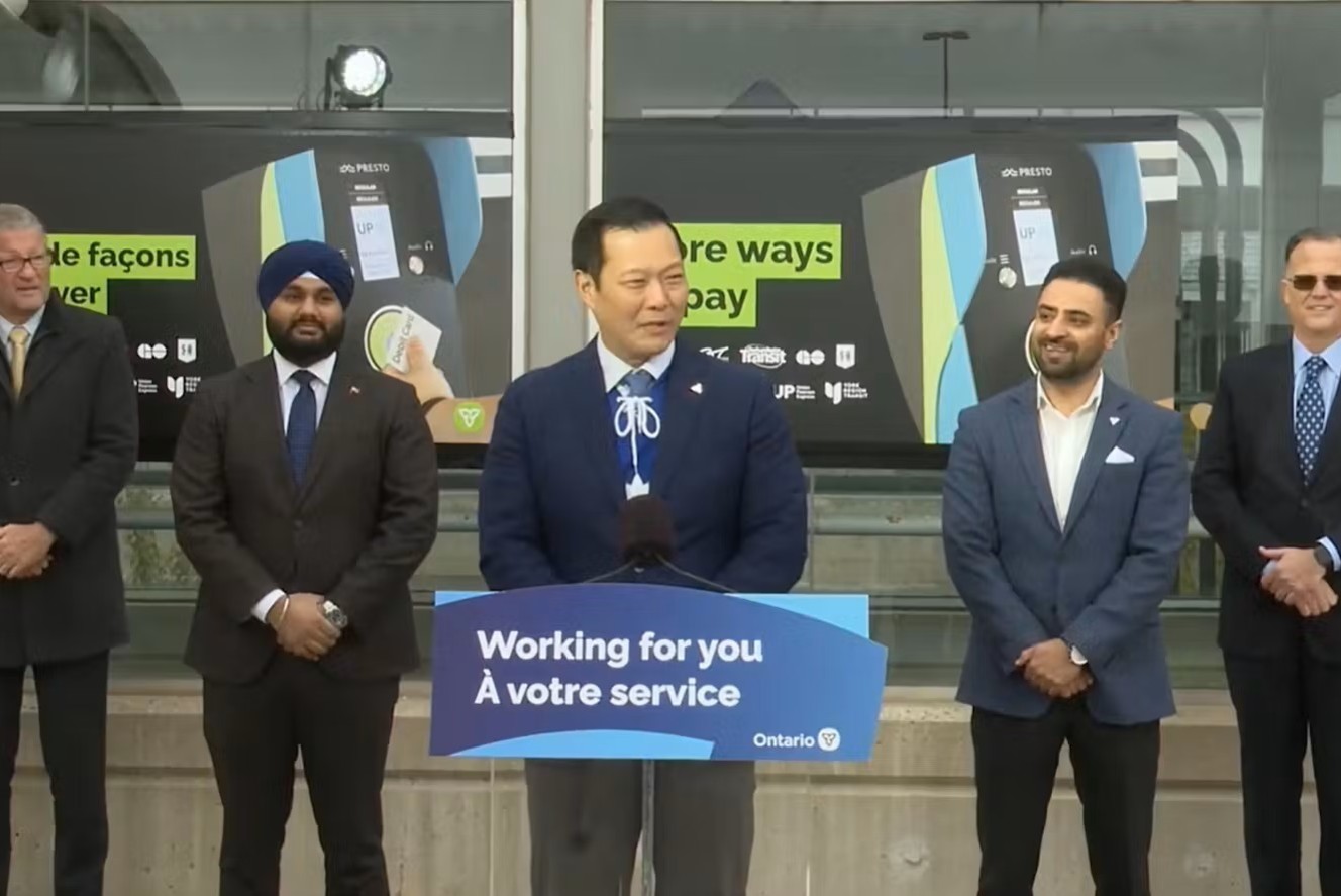 Ontario Associate Minister of Transport Stan Cho announcing the new scheme