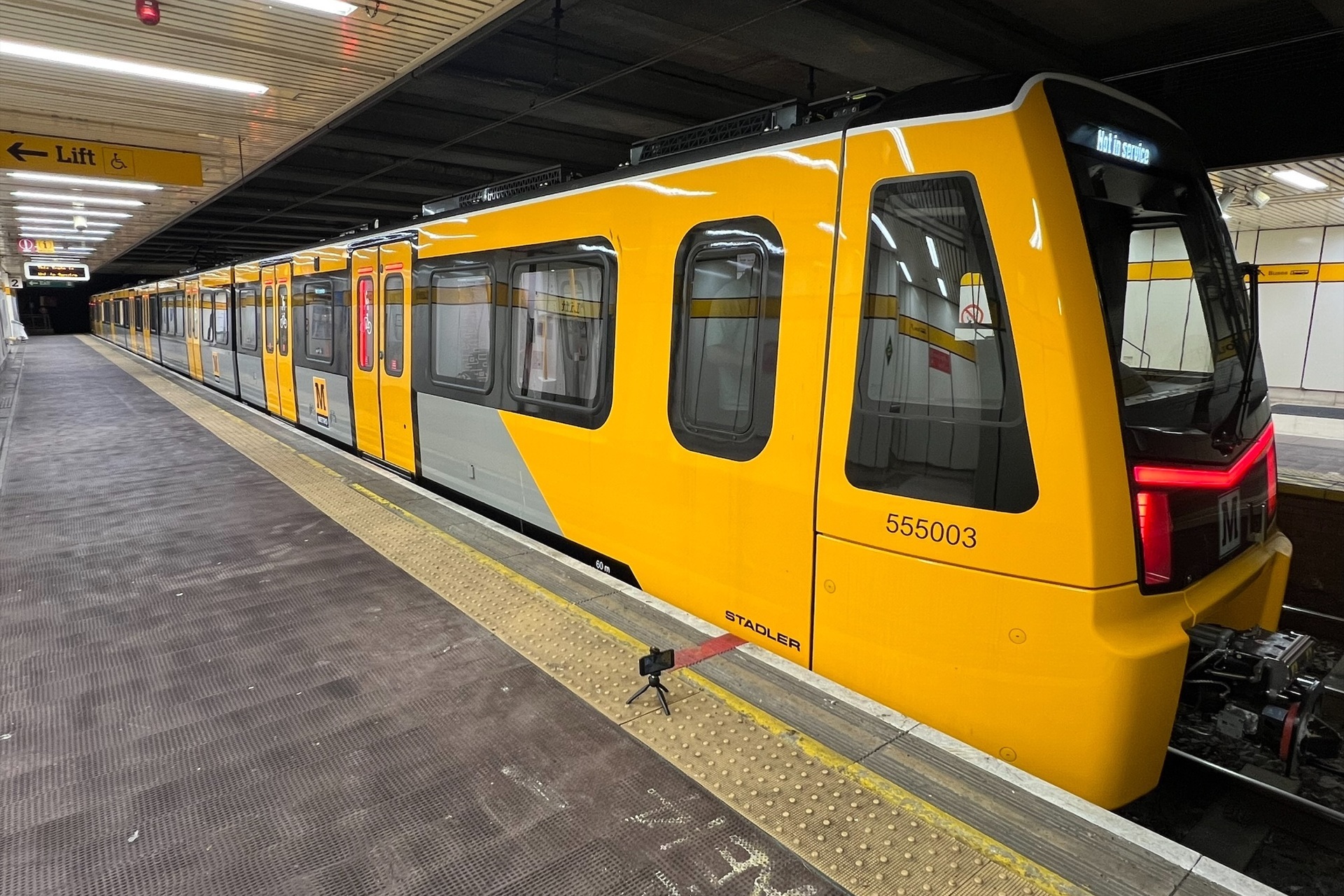 The Stadler Class 555 Metro train, the first of 46 that Nexus has on order, is undergoing a period of testing and driver training before entering service for customers. (Nexus)