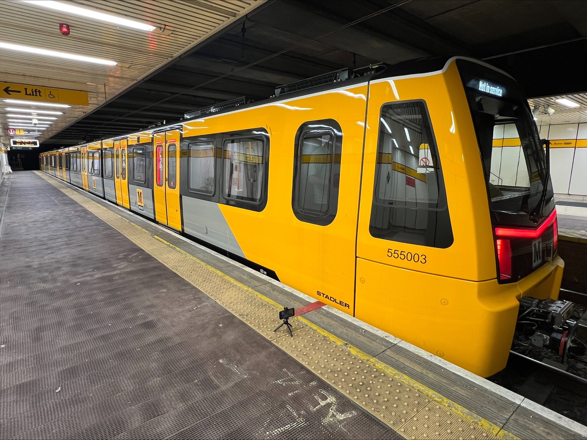 The Stadler Class 555 Metro train, the first of 46 that Nexus has on order, is undergoing a period of testing and driver training before entering service for customers.