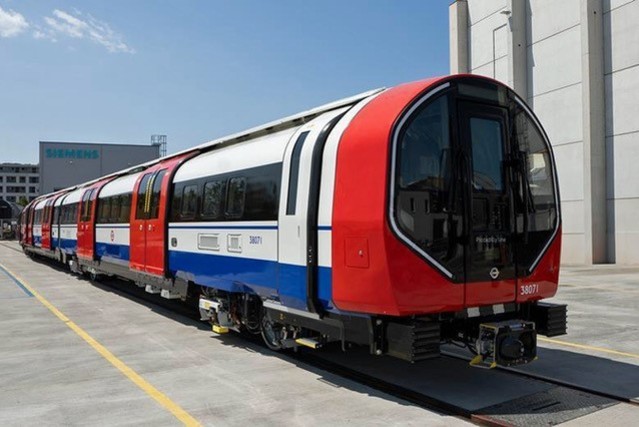 The first Piccadilly line train at Siemens’ test centre. (Siemens)