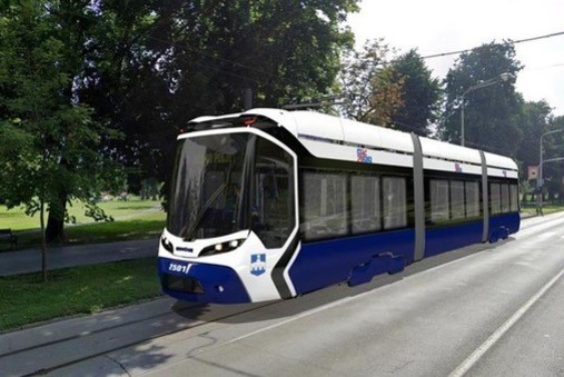 impression of the new Osijek tram. (Koncar
