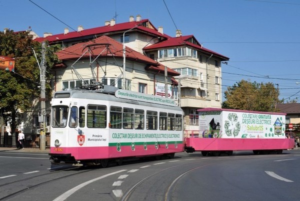 The recycling tram in Iasi. (M. Ulbricht)