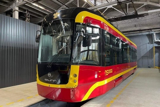The first DLRR tram for Daugavpils. (C. Grambergs