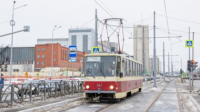 Yekaterinburg Tatra T6 367 on the new extension. (N. Girgorviev